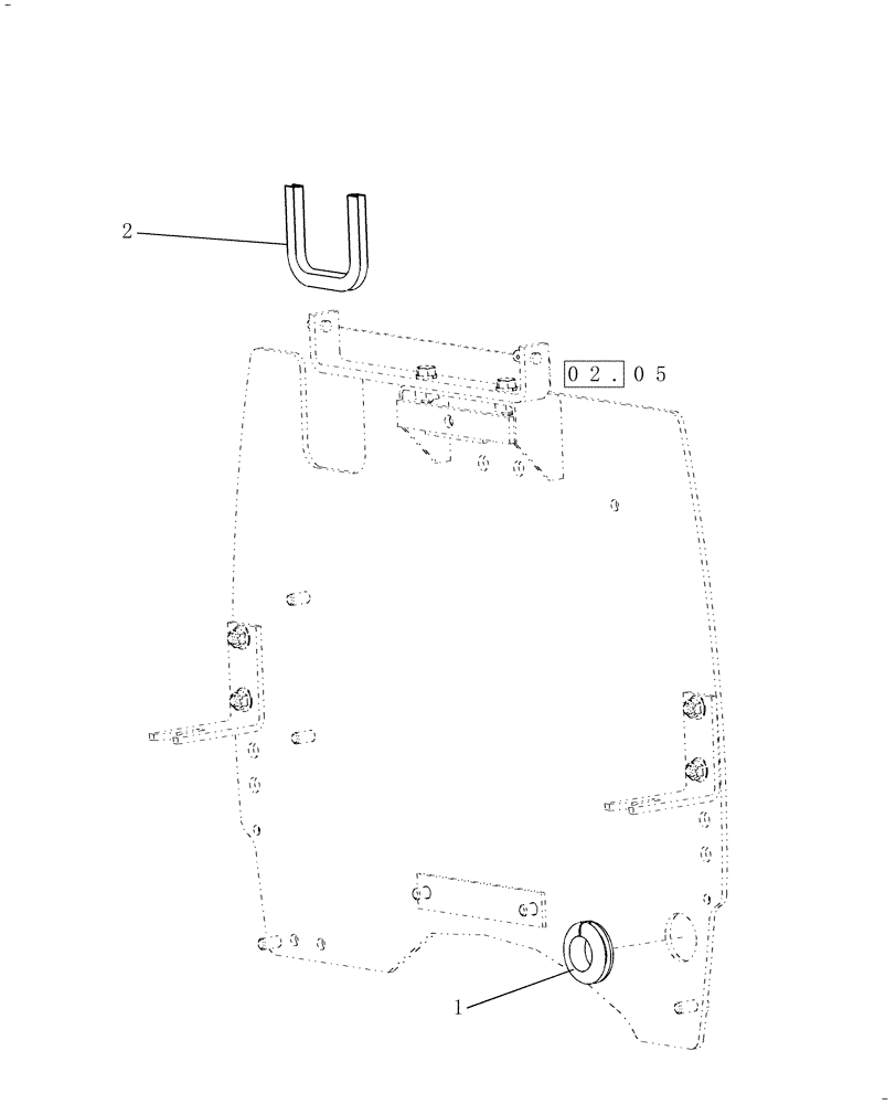 Схема запчастей Case IH FARMALL 60 - (10.13.01) - FIREWALL GROMMET GROUP (10) - OPERATORS PLATFORM/CAB