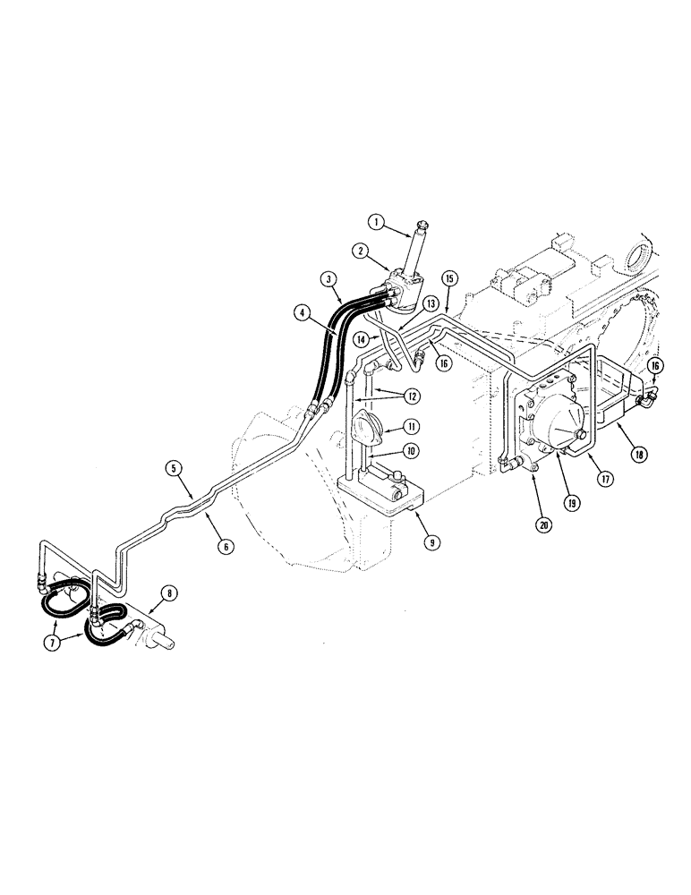 Схема запчастей Case IH 495 - (1-016) - PICTORIAL INDEX, POWER STEERING SYSTEM, DISC CLUTCH MFD TRACTOR (00) - PICTORIAL INDEX