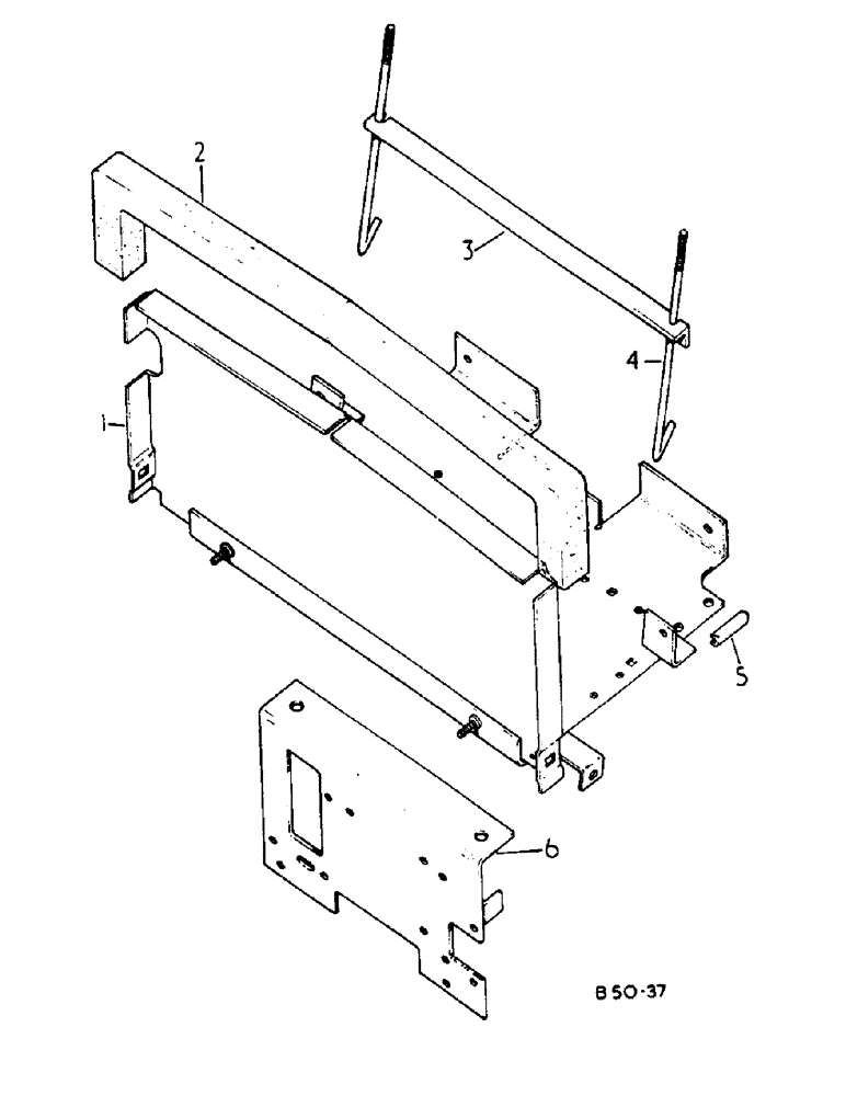 Схема запчастей Case IH 584 - (08-10) - BATTERY TRAY (06) - ELECTRICAL