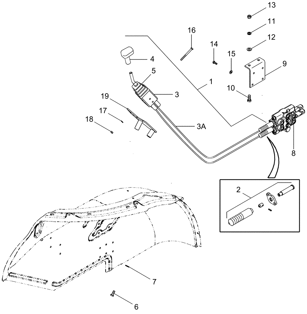 Схема запчастей Case IH LX132 - (08-17) - HYDRAULIC CONTROLS - MOUNTING, JX TRACTOR (08) - HYDRAULICS