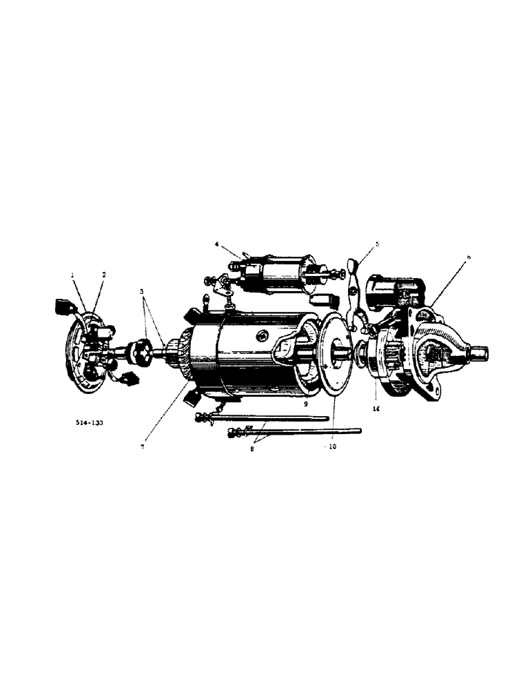 Схема запчастей Case IH 784 - (08-07) - ELECTRICAL, CRANKING MOTOR, LUCAS (06) - ELECTRICAL