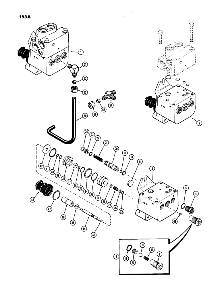 Схема запчастей Case IH 770 - (193A) - A65055 POWER BRAKE VALVE, POWER SHIFT, 1ST USED TRACTOR SERIAL NUMBER 8711460 (07) - BRAKES