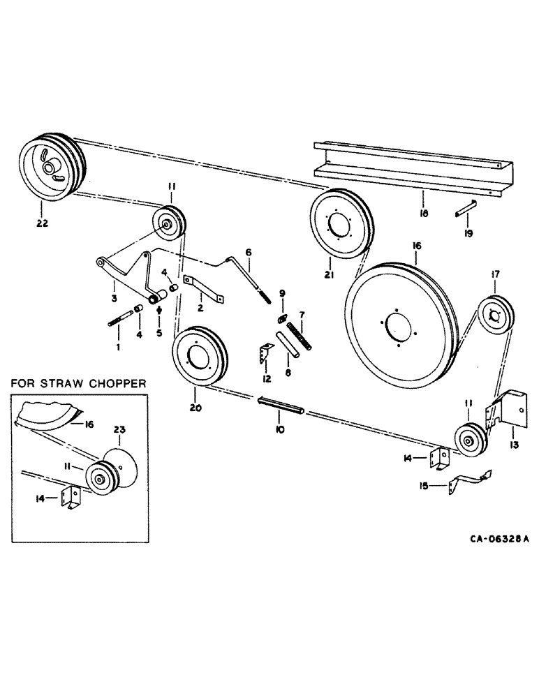 Схема запчастей Case IH 1420 - (20-15) - SEPARATOR, BELT DRIVE, RH SIDE Separation