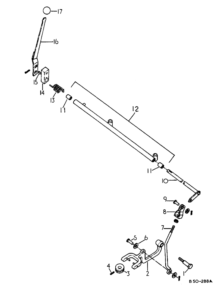 Схема запчастей Case IH 884 - (07-38) - POWER TAKE OFF LEVER AND CONNECTIONS, H PATTERN SHIFT (04) - Drive Train