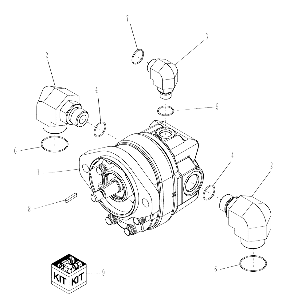 Схема запчастей Case IH AFX8010 - (B.50.A.58.01) - MOTOR, ROTARY SCREEN B - Power Production