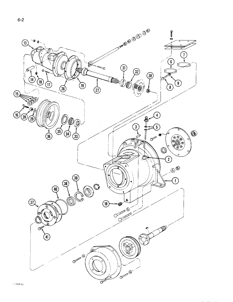 Схема запчастей Case IH 1640 - (6-02) - POWER TAKEOFF DRIVE (03) - POWER TRAIN