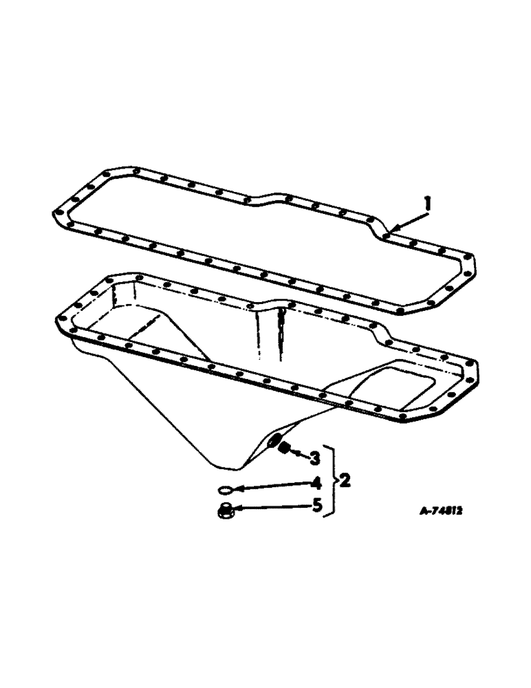 Схема запчастей Case IH 1206 - (D-04) - DIESEL ENGINES, CRANKCASE OIL PAN (01) - ENGINE