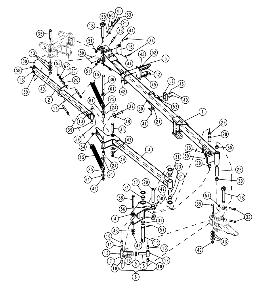 Схема запчастей Case IH 5310 - (75.200.16) - MARKER ARM LINKAGES (09) - CHASSIS/ATTACHMENTS