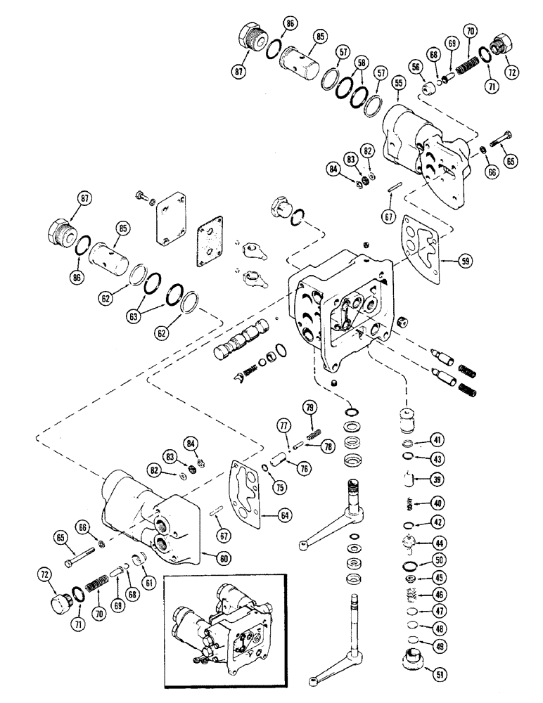 Схема запчастей Case IH 2470 - (368) - A147432 REMOTE HYDRAULIC VALVE, WITH RELIEF VALVE, P.I.N. 8826987 AND AFTER, CONTD (08) - HYDRAULICS