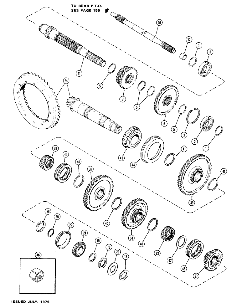 Схема запчастей Case IH 1570 - (122) - CLUTCH, PLANETARY OUTPUT (06) - POWER TRAIN