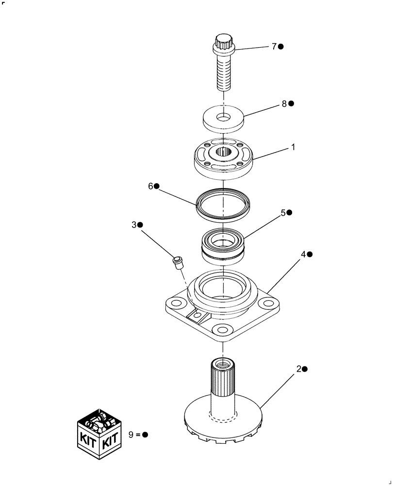 Схема запчастей Case IH RDX181 - (20.14.05[03]) - TOP CAP, STANDARD HUB, PIN Y7B667799 AND AFTER (14) - CROP CUTTING