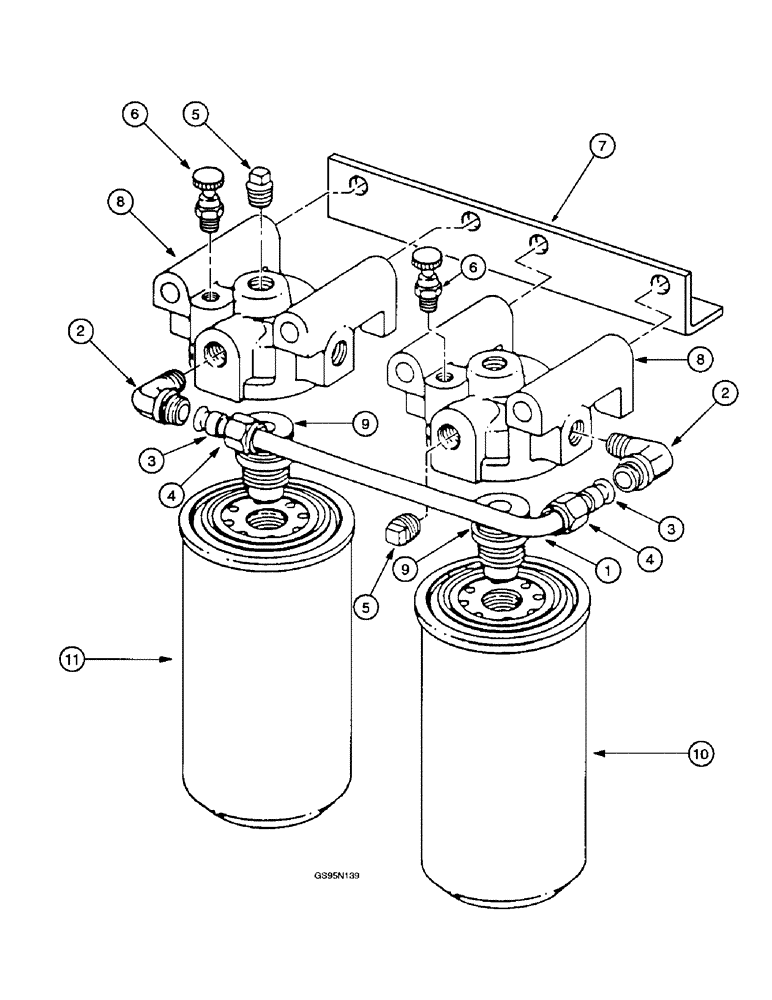 Схема запчастей Case IH DT-429 - (9-46) - FUEL FILTERS, SPIN-ON TYPE 