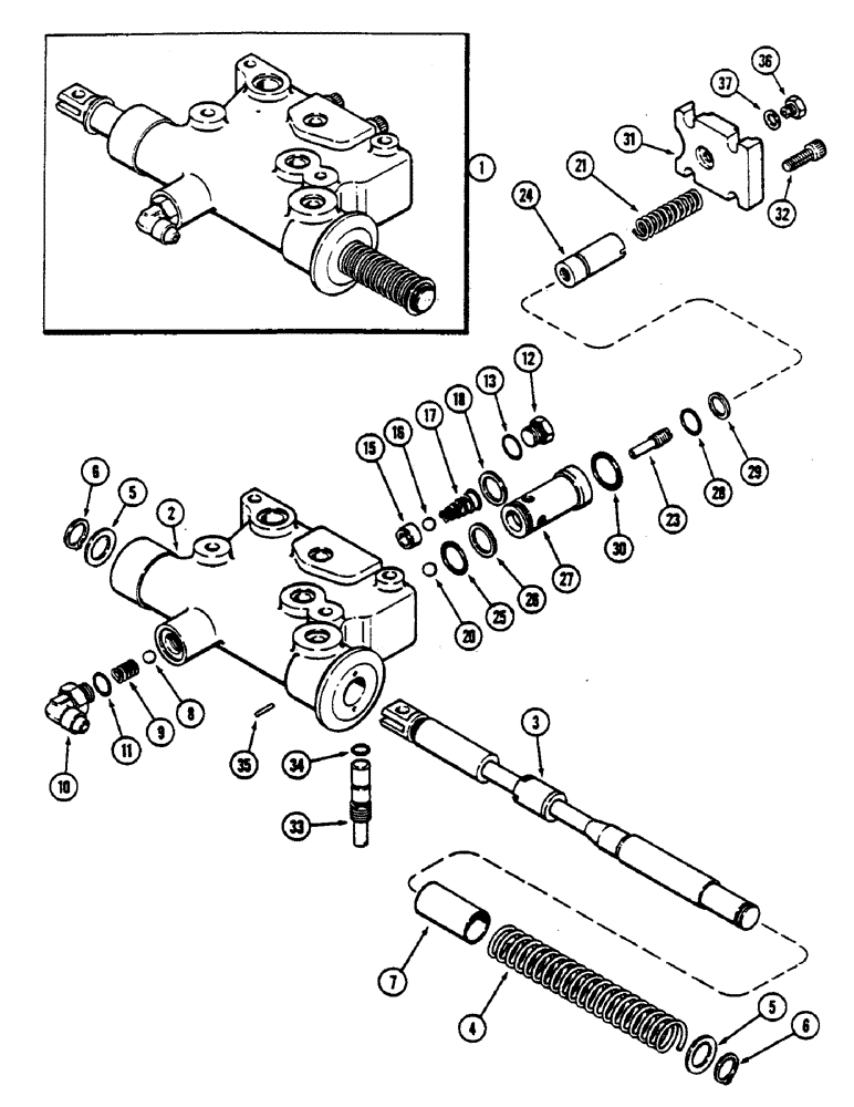 Схема запчастей Case IH 2590 - (8-312) - HITCH VALVE (08) - HYDRAULICS