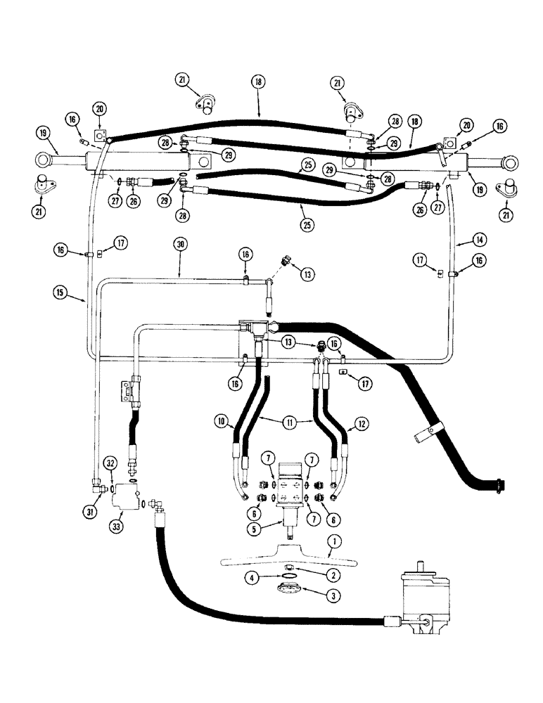 Схема запчастей Case IH 1470 - (126) - FRONT STEERING CONTROL ASSEMBLY (05) - STEERING