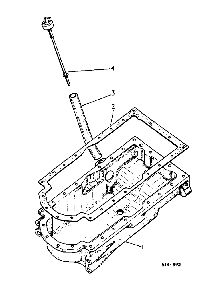 Схема запчастей Case IH 584 - (12-28) - CRANKCASE OIL PAN Power