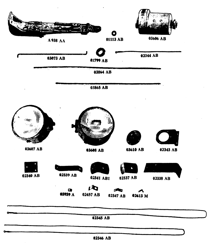 Схема запчастей Case IH L-SERIES - (026) - ELECTRIC LIGHTING PARTS (PRIOR TO TRACTOR NO. 4206422) (04) - ELECTRICAL SYSTEMS