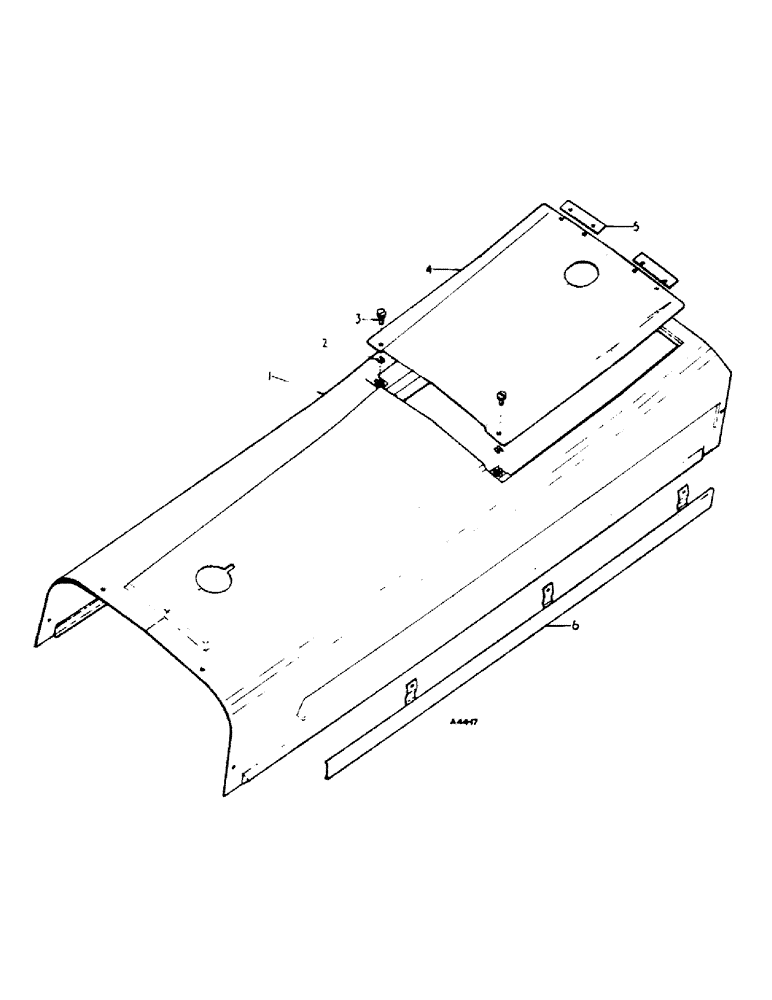 Схема запчастей Case IH 2350 - (4-03) - HOOD AND REAR COVER (09) - CHASSIS