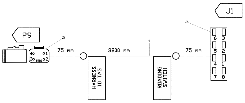 Схема запчастей Case IH TITAN 4020 - (10-028) - AUTOGUIDANCE ROAD SWITCH HARNESS Options