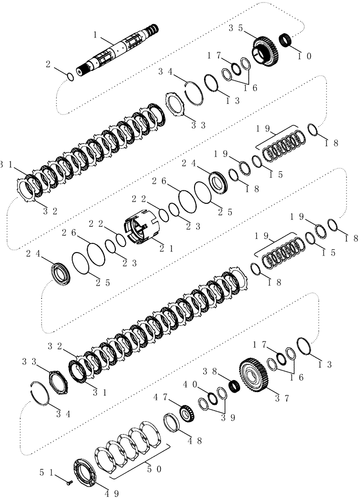 Схема запчастей Case IH MAGNUM 255 - (06-11) - SPEED TRANSMISSION - OUTPUT SHAFT REAR CLUTCH (06) - POWER TRAIN