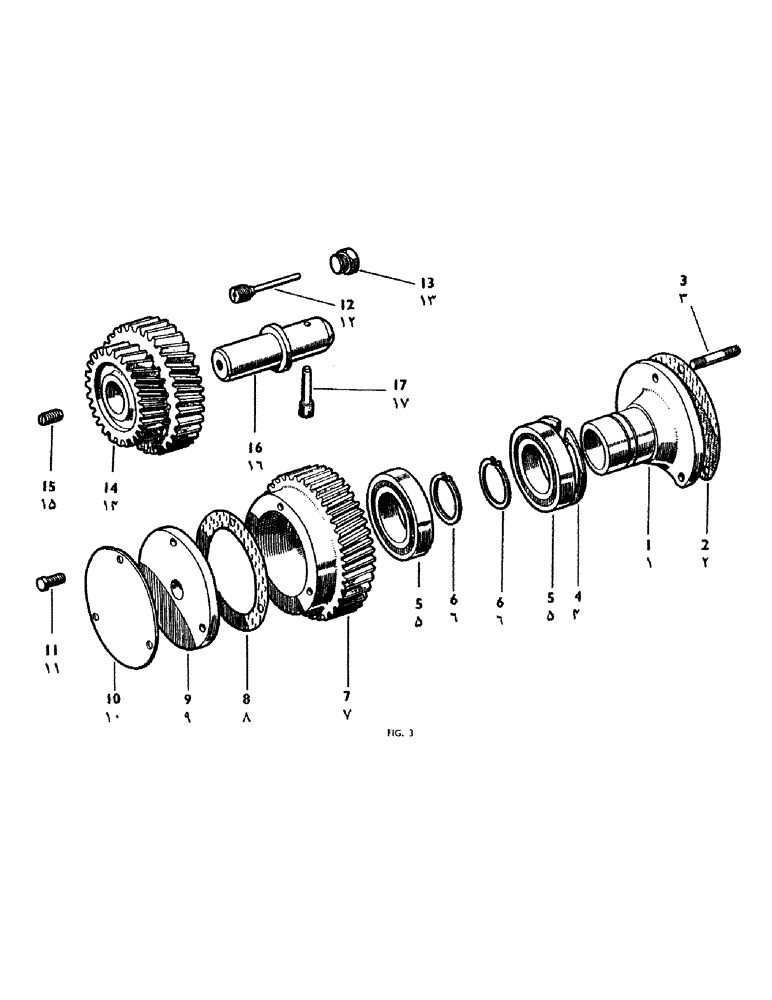 Схема запчастей Case IH 950 - (010) - DRIVE GEAR AND SUPPORT, FUEL PUMP (02) - ENGINE