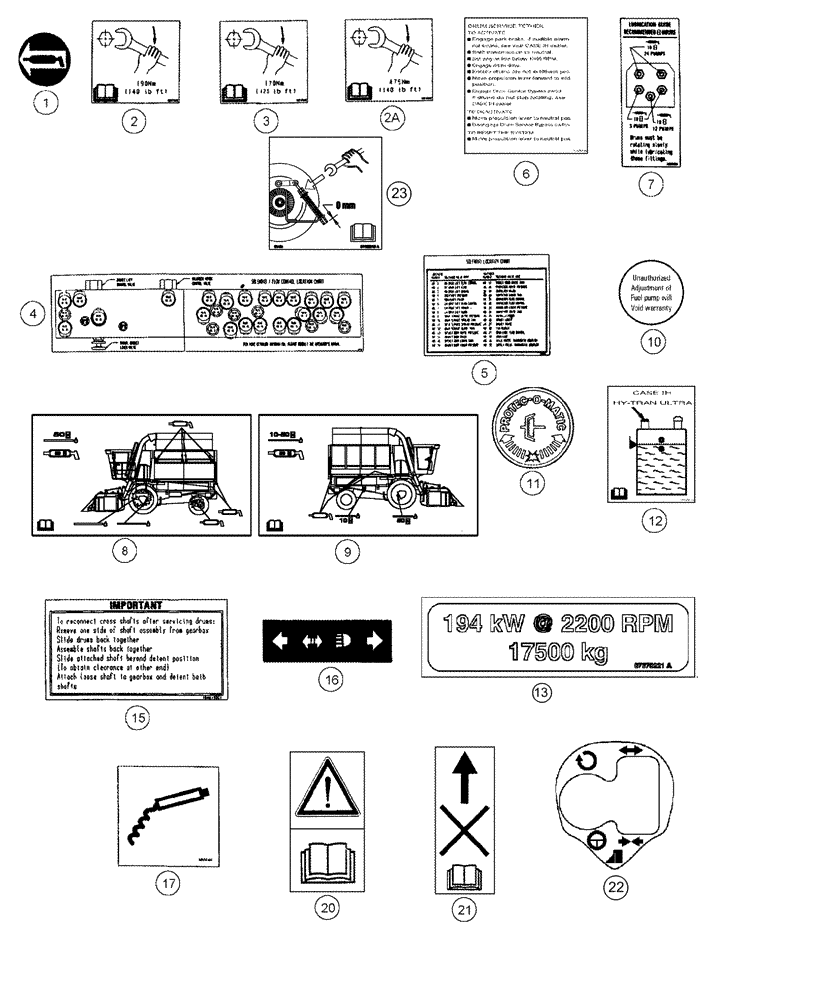 Схема запчастей Case IH 420 - (09F-19) - DECALS - GENERAL INSTRUCTIONS (12) - CHASSIS