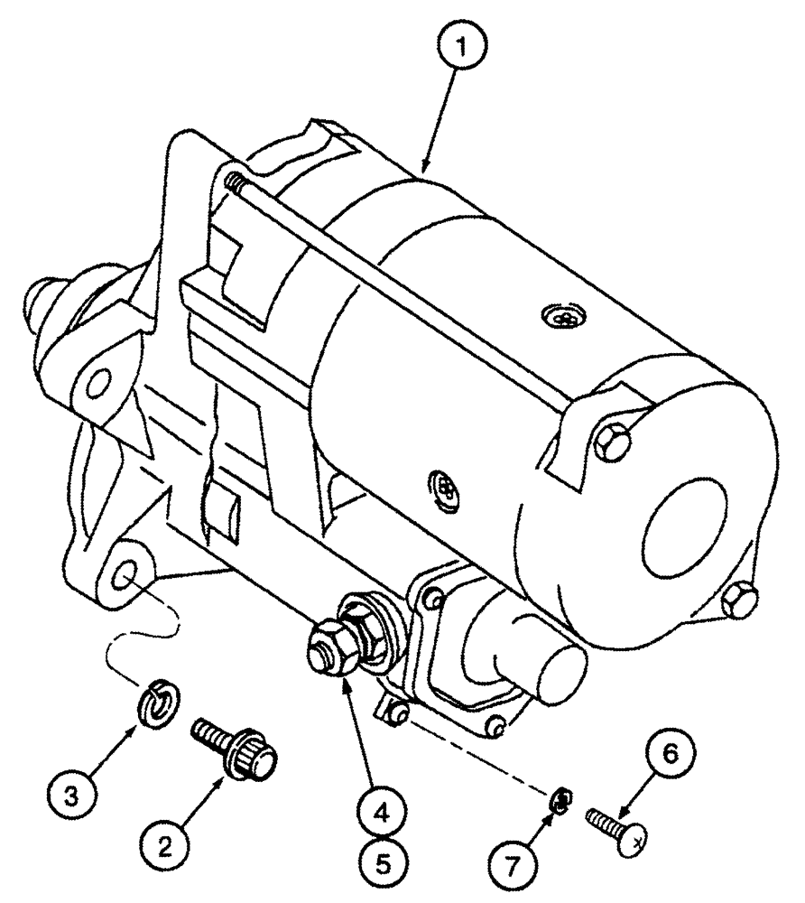 Схема запчастей Case IH 2344 - (04-39) - STARTER - MOUNTING (06) - ELECTRICAL