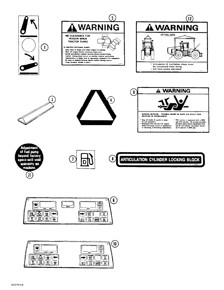 Схема запчастей Case IH 9370 - (9-114) - DECALS (09) - CHASSIS/ATTACHMENTS