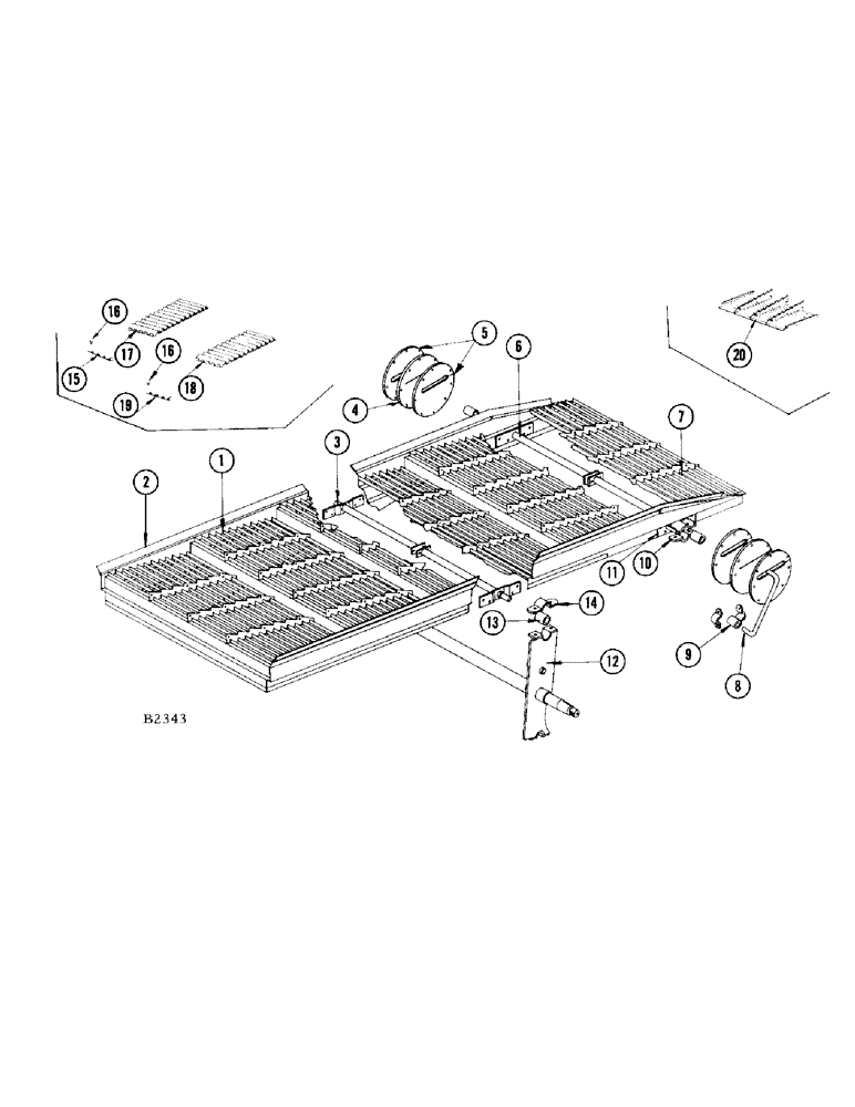 Схема запчастей Case IH 460 - (062) - STRAWRACK, STRAWRACK GRID COVER ATTACHMENT (72) - SEPARATION