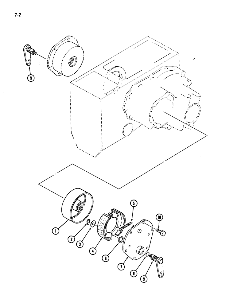 Схема запчастей Case IH 245 - (7-02) - BRAKES (07) - BRAKES