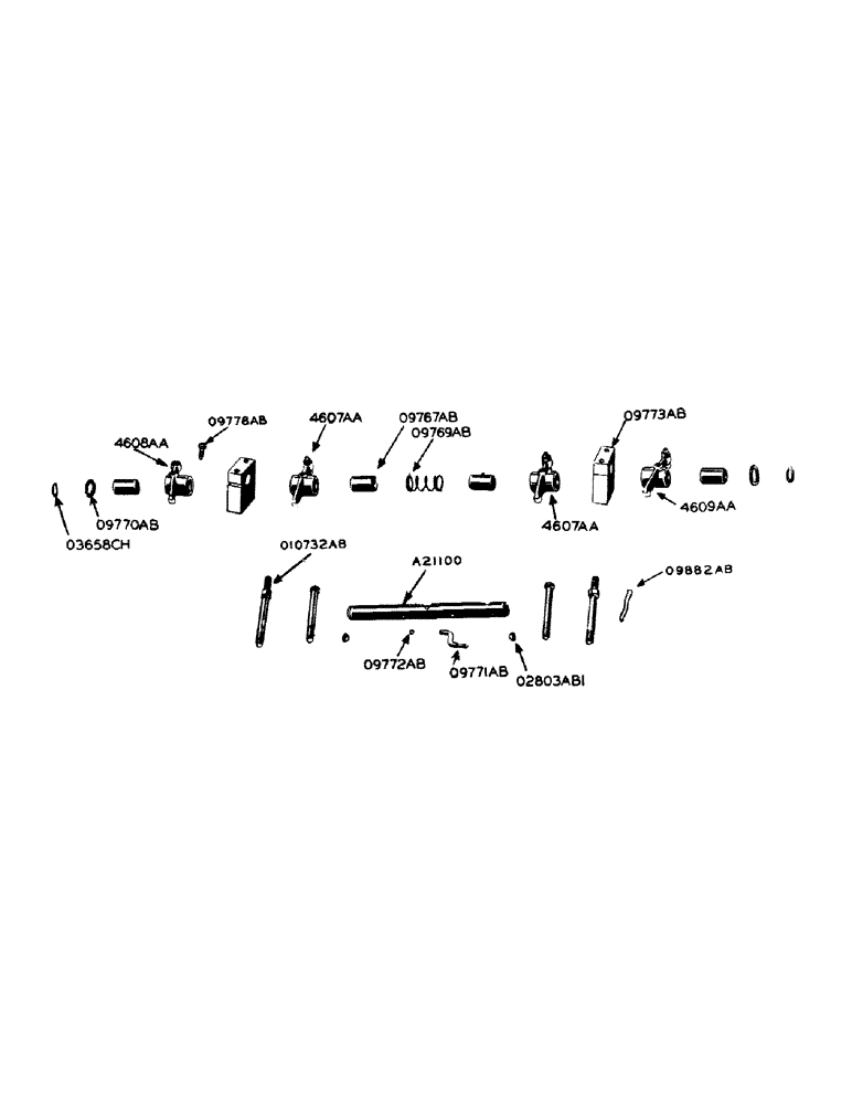 Схема запчастей Case IH 800 - (140) - ROCKER ARMS (10) - ENGINE