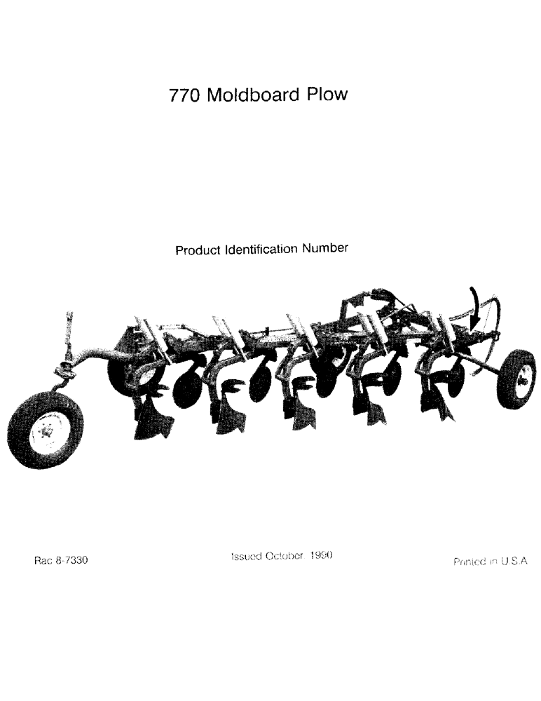 Схема запчастей Case IH 770 - (1-2) - PRODUCT IDENTIFICATION NUMBER 