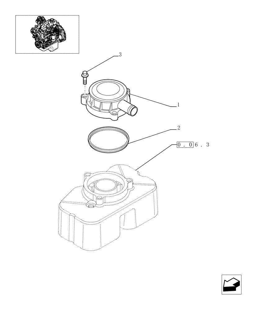 Схема запчастей Case IH PX110 - (0.04.5[01]) - BREATHER - ENGINE (504072431) (02) - ENGINE