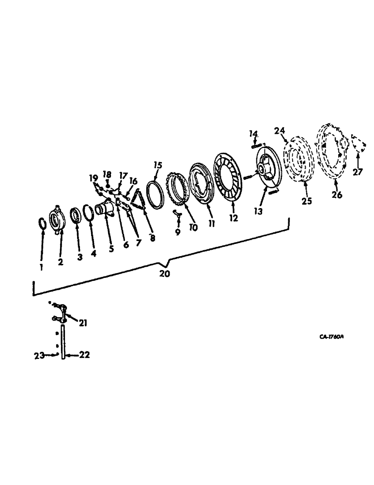 Схема запчастей Case IH 715 - (07-22) - DRIVE TRAIN, SEPARATOR CLUTCH Drive Train