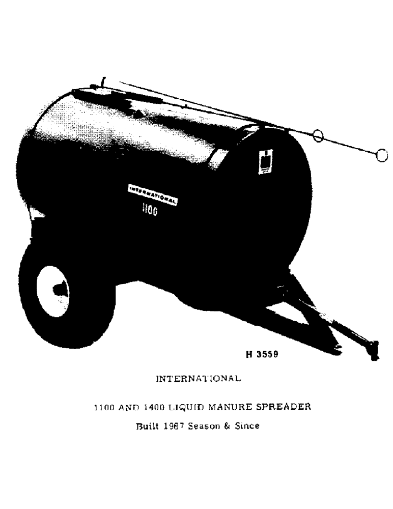 Схема запчастей Case IH 1400 - (N-1) - 1100 AND 1400 LIQUID MANURE SPREADER 
