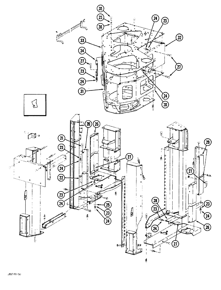 Схема запчастей Case IH 1822 - (9A-100) - DRUM HOUSING, 1822 COTTON PICKER (13) - PICKING SYSTEM