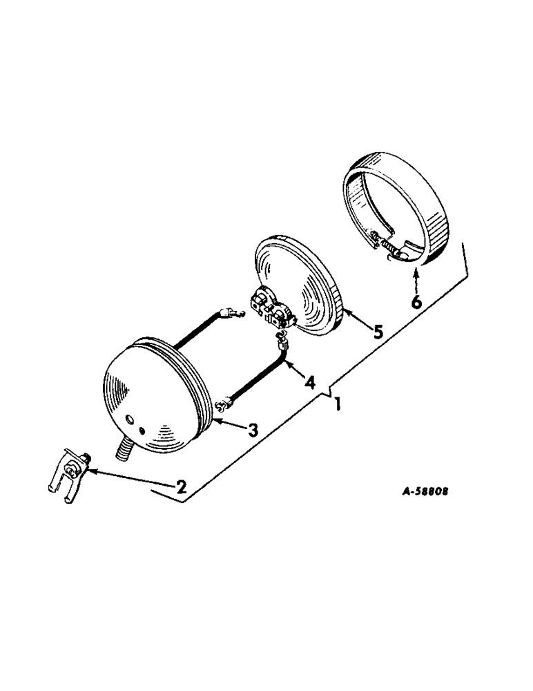 Схема запчастей Case IH 230 - (100) - ELECTRICAL SYSTEM, HEADLIGHTS OR REAR LIGHT, SEALED BEAM (06) - ELECTRICAL SYSTEMS