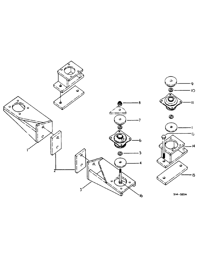 Схема запчастей Case IH 278 - (13-038) - CAB MOUNTINGS, MACHINES FITTED WITH CAB (05) - SUPERSTRUCTURE