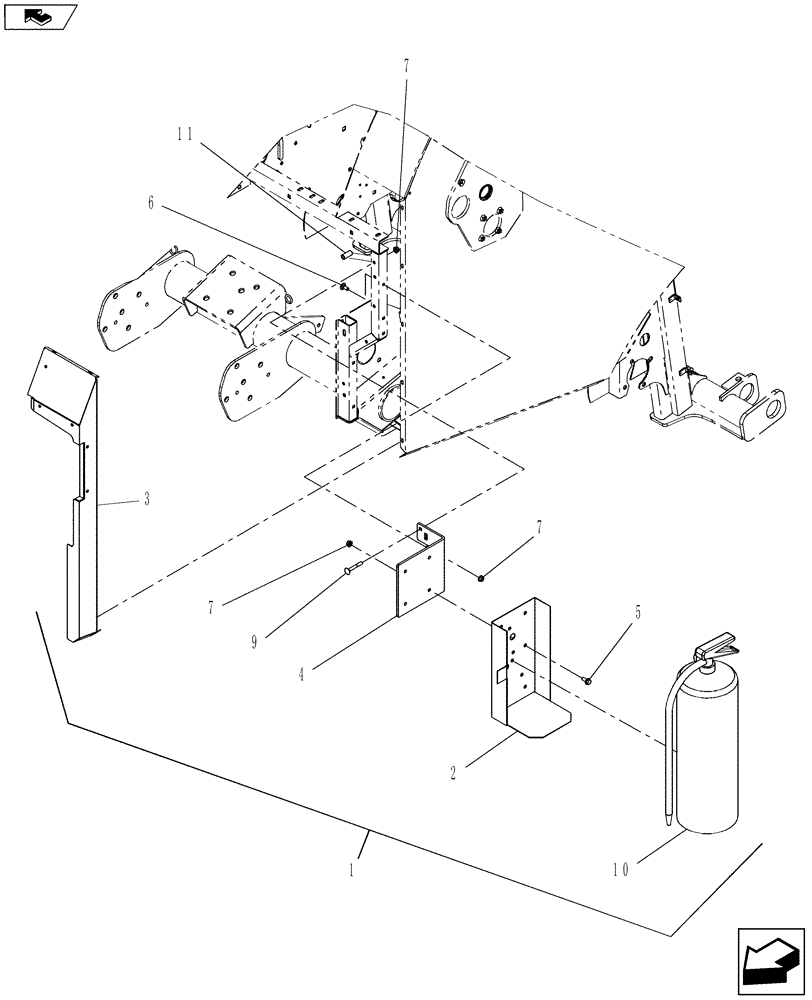 Схема запчастей Case IH RB455A - (88.510.02) - DIA KIT, FIRE EXTINGUISHER, NET BALERS (88) - ACCESSORIES