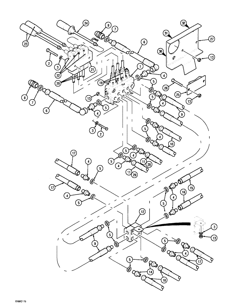 Схема запчастей Case IH 8640 - (2-40) - HYDRAULIC SYSTEM, 8640, 8650, CABLE CONTROL 