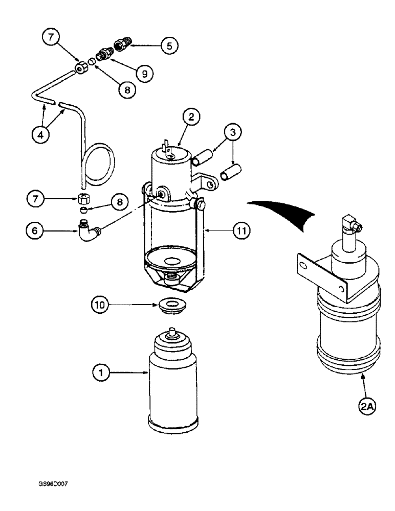 Схема запчастей Case IH 1400 - (2-14) - ETHER STARTING SYSTEM (01) - ENGINE