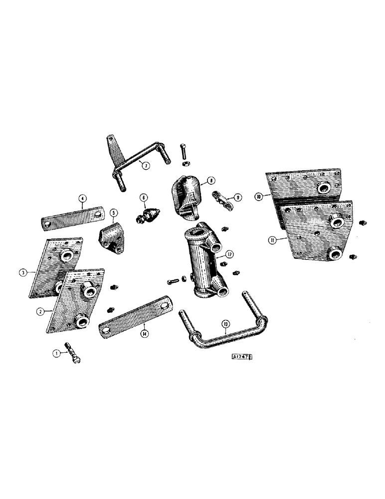 Схема запчастей Case IH MA - (52) - REAR LIFT LINKAGE, SRA, STA, CONTINUED 