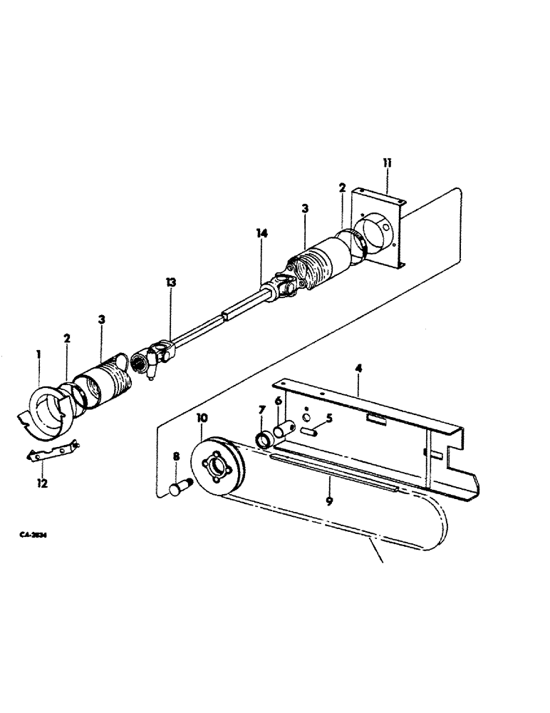 Схема запчастей Case IH 3110 - (N-08) - FRONT POWER DRIVE, MECHANICAL 