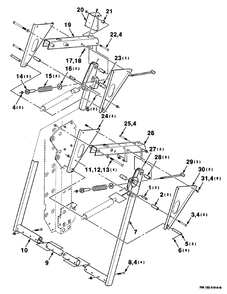 Схема запчастей Case IH 8435 - (5-06) - EJECTOR AND SUPPORT ASSEMBLIES, SERIAL NUMBER CFH0124001 THROUGH CFH0124137 (16) - BALE EJECTOR