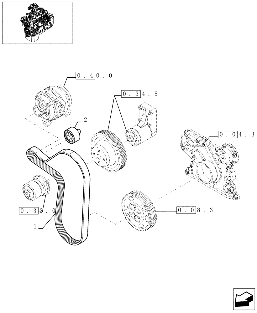 Схема запчастей Case IH F4GE0454A D610 - (0.34.0[01]) - WATER PUMP - CONTROL  (504024933) 