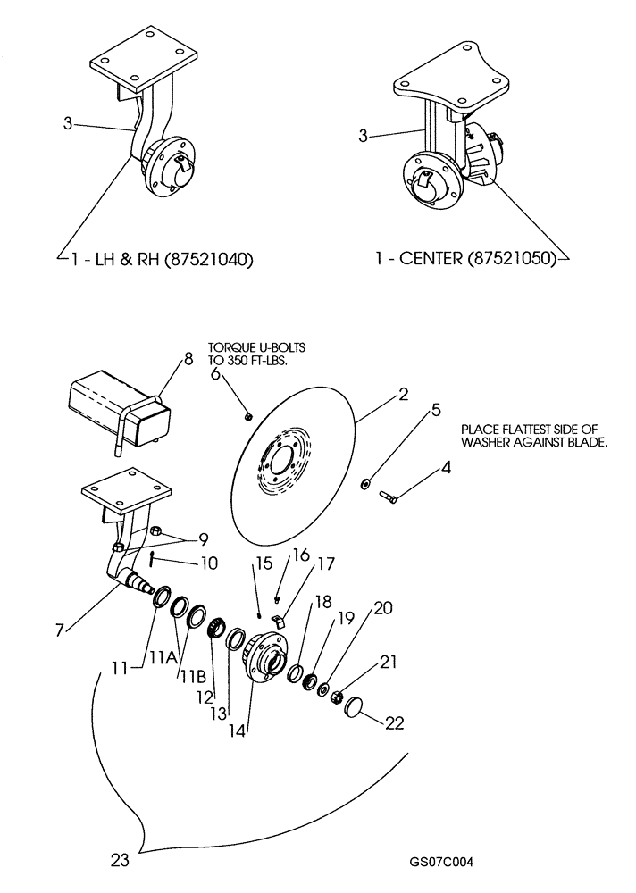 Схема запчастей Case IH 730C - (75.200.02) - RIGID DISC MOUNT ASSEMBLY (09) - CHASSIS/ATTACHMENTS