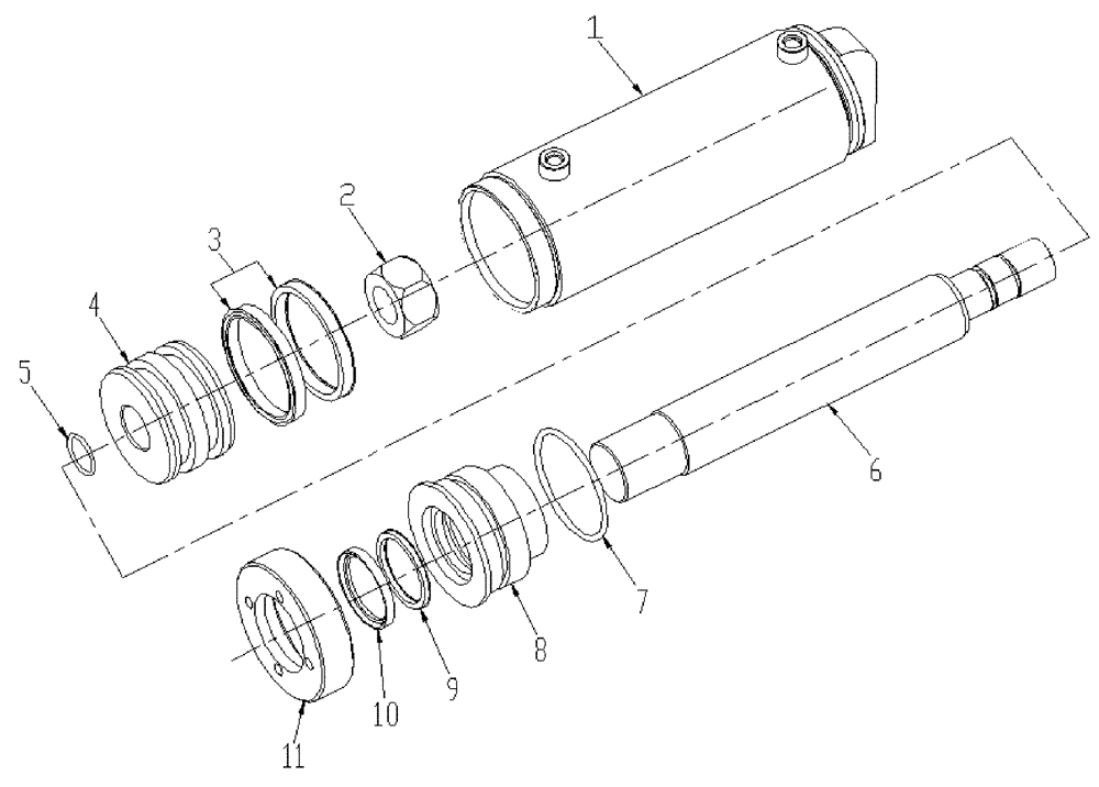 Схема запчастей Case IH A7700 - (B02.14[01]) - Hydraulic Cylinder {Track Adjuster} (07) - HYDRAULICS