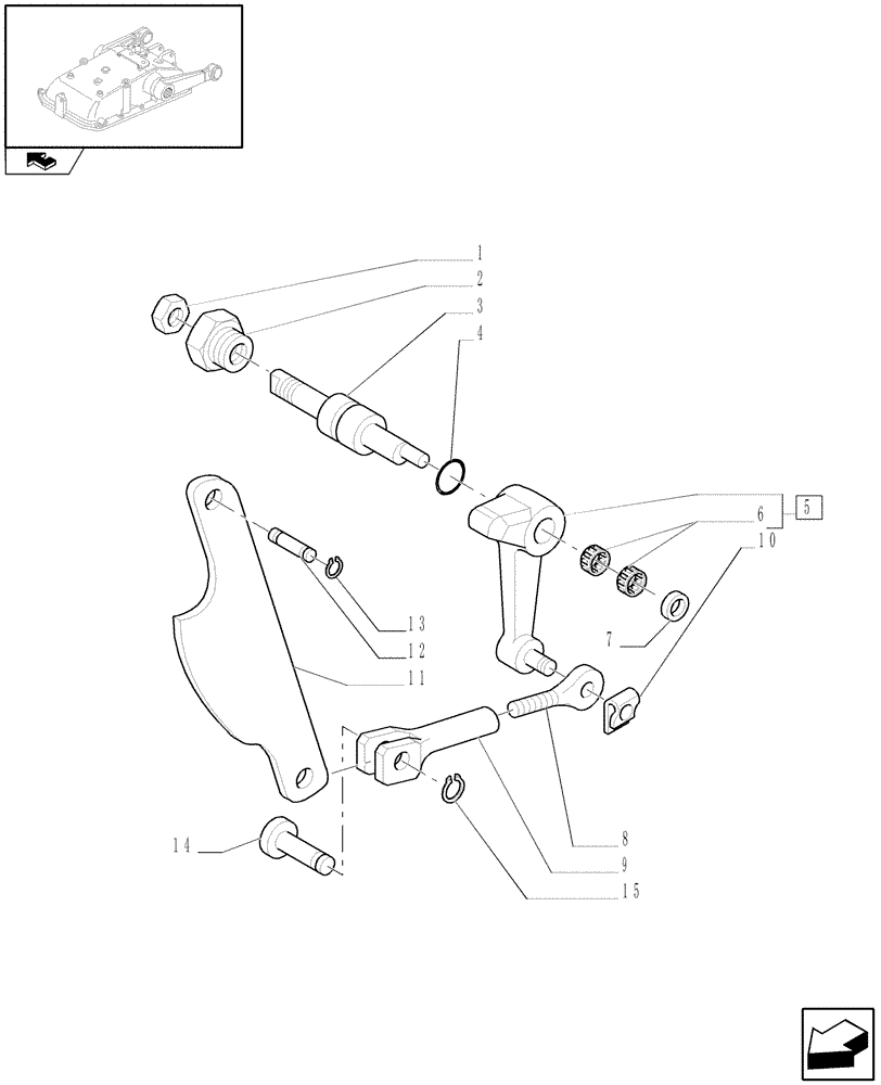 Схема запчастей Case IH FARMALL 105V - (1.82.5[03]) - HYDRAULIC LIFT OUTER AND INNER CONTROLS (07) - HYDRAULIC SYSTEM