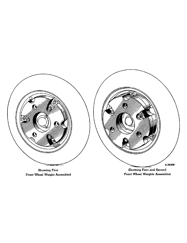 Схема запчастей Case IH FARMALL H - (250) - ATTACHMENTS, FRONT WHEEL WEIGHTS, SPECIAL, FOR TRACTORS WITH PNEUMATIC TIRES Attachments