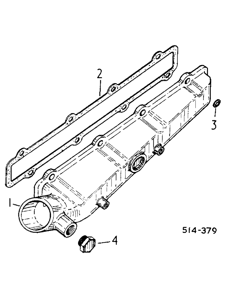 Схема запчастей Case IH 884 - (12-47A) - INTAKE MANIFOLD Power