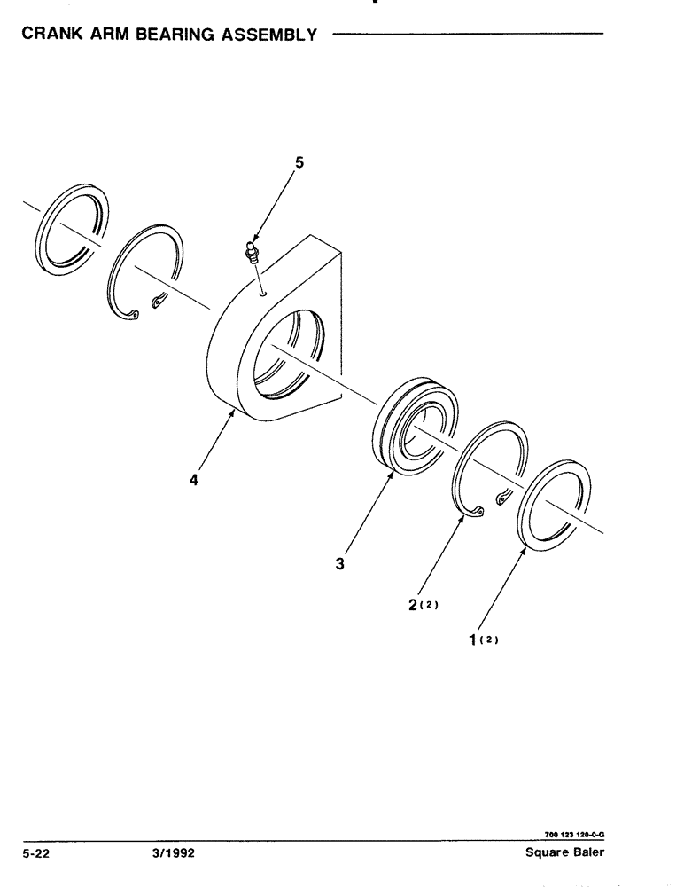 Схема запчастей Case IH 8570 - (5-22) - CRANK ARM BEARING ASSEMBLY (13) - FEEDER